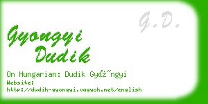 gyongyi dudik business card